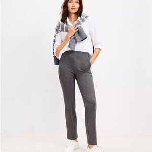 Loft Heathered Ponte Straight Pants